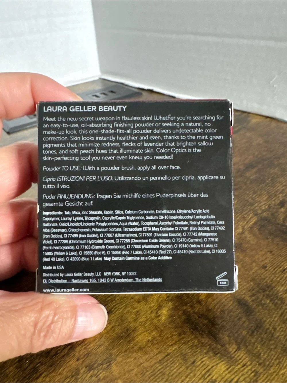 Laura Geller Color Optics Correcting Finishing Powder.